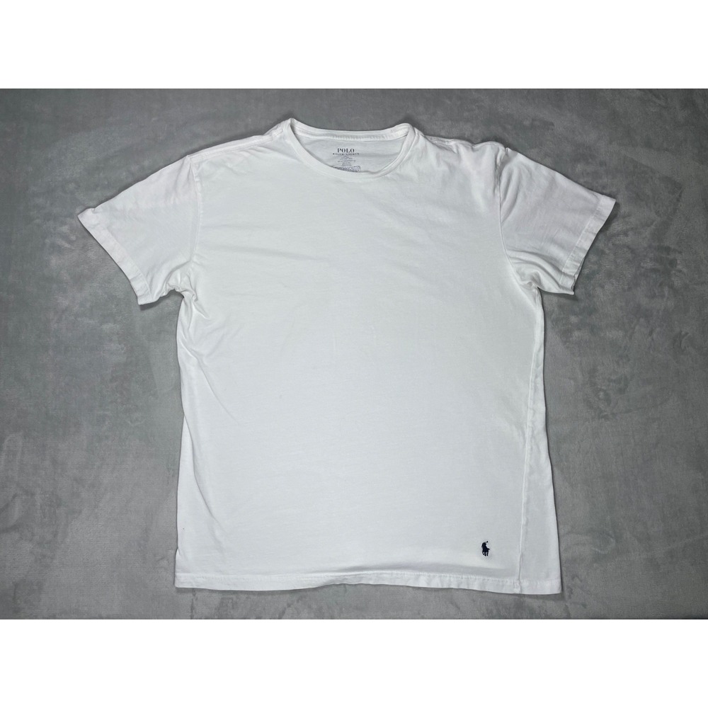 Polo Ralph Lauren T Shirt Men XL White Slim Fit Pony Logo Cotton Tee